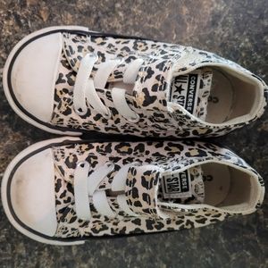 Converse Size 6 Cheetah/Leppard Print Toddler Shoes